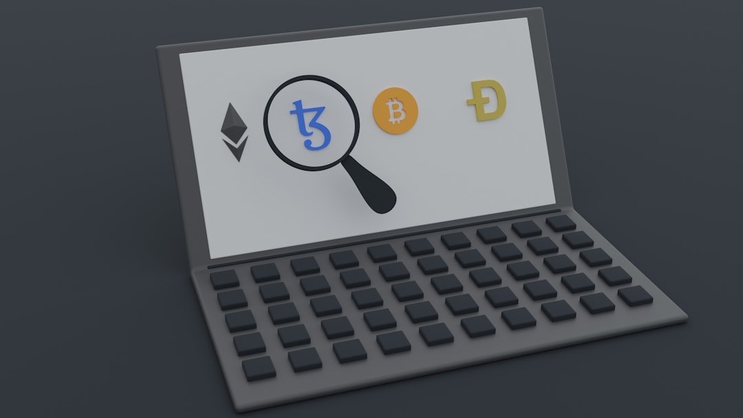 a computer keyboard with a magnifying glass on top of it